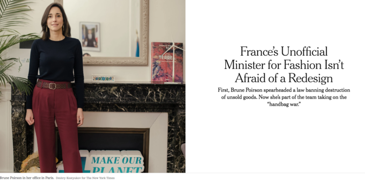Brune Poirson, une ministre officieuse pour la mode