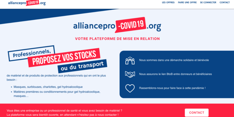 Une plateforme pour relier destockeurs et demandeurs de matériels de protection