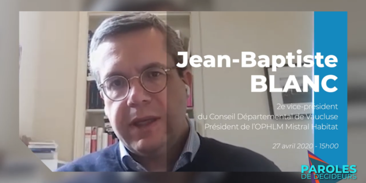(vidéo) Jean-Baptiste Blanc, vice-président du Conseil départemental de Vaucluse : « Il faut réussir le déconfinement »