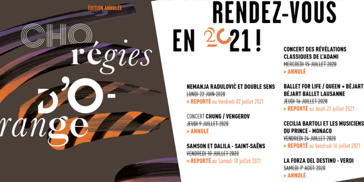 Chorégies d’Orange : tout savoir sur les reports, les annulations, les remboursements des spectacles et concerts