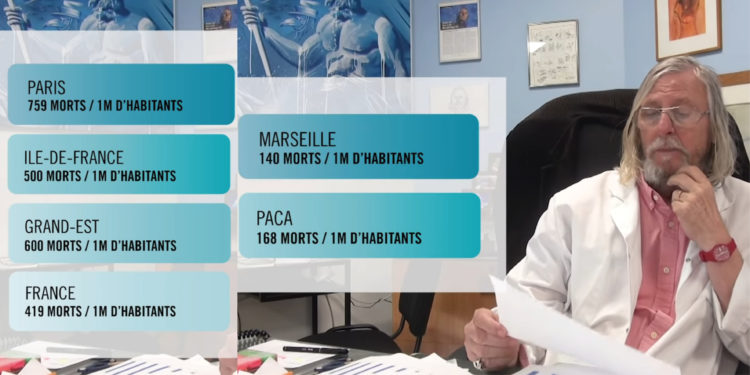 (vidéo) Didier Raoult : « Quand 1 personne mourrait à Marseille, il y en avait plus de 5 qui décédaient à Paris»