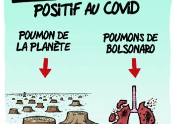 Bolsonaro positif au covid vu par Wingz pour l’Echo du Mardi