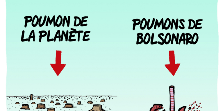 Bolsonaro positif au covid vu par Wingz pour l’Echo du Mardi