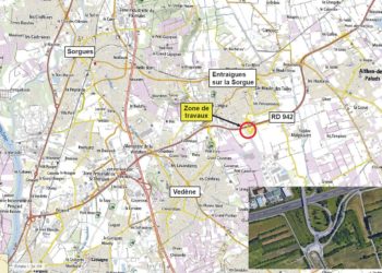 RD 942 : bientôt un carrefour giratoire à Entraigues-sur-la-Sorgue