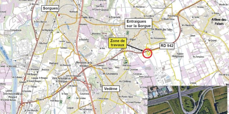 RD 942 : bientôt un carrefour giratoire à Entraigues-sur-la-Sorgue