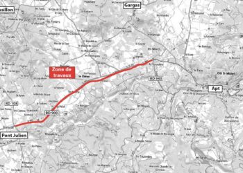 RD 900 : renforcement de la couche de roulement entre le Pont Julien et Apt