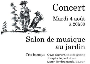 Avignon: le Musée Louis Vouland propose un salon de musique au jardin avec le Trio baroque, mardi 4 août à 20h30