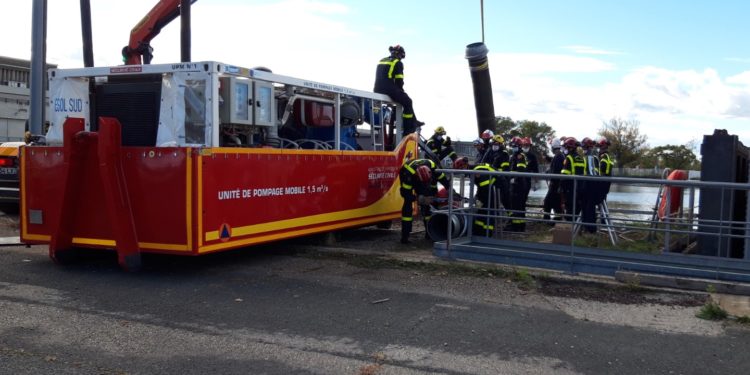 Bollène : un grand exercice de pompage mené au barrage de Donzère-Mondragon