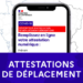 Attestation 20 km et 3 heures de déplacement enfin en ligne