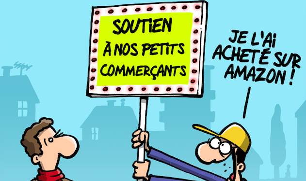 Soutien aux commerçants vu par Wingz pour l’Echo du Mardi