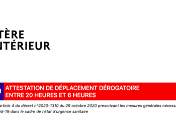 Attestation couvre-feu en ligne
