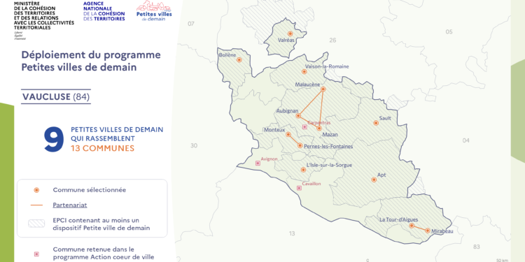 13 communes de Vaucluse ont été choisies pour bénéficier du dispositif ‘Petites villes de demain’