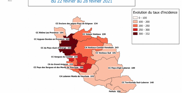 Covid : léger rebond du taux d’incidence en Vaucluse