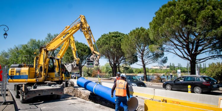 Décalage de la fin des travaux d’eau potable secteur quai de la Ligne à Avignon