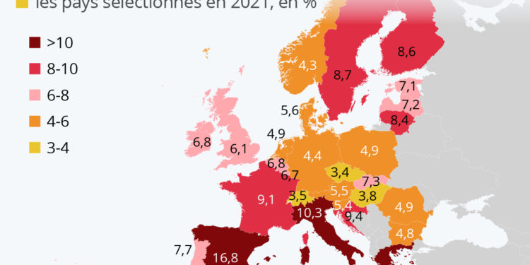 Chômage : les pays européens qui seront les plus touchés en 2021