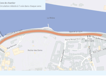 Avignon,  travaux sur les réseaux d’eau quai de la ligne et de réfection du Pont Saint-Bénézet