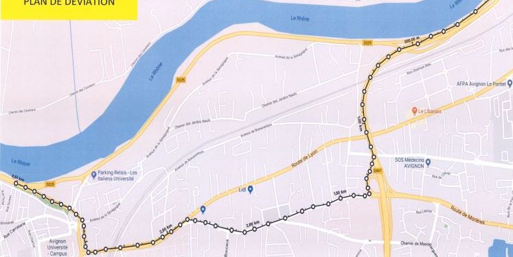 Avignon : fermeture de la route des bords du Rhône pour travaux