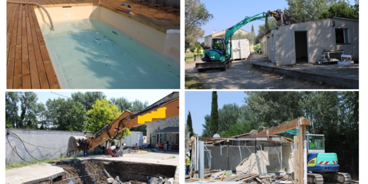 Le préfet fait démolir des constructions illégales à Avignon
