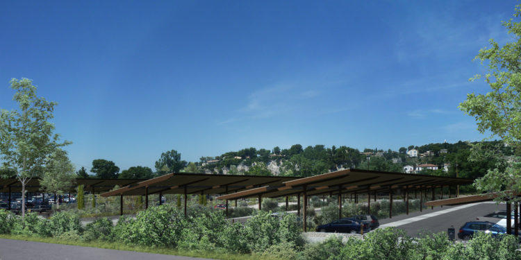 Le parking de l’île Piot va se couvrir d’ombrières photovoltaïques