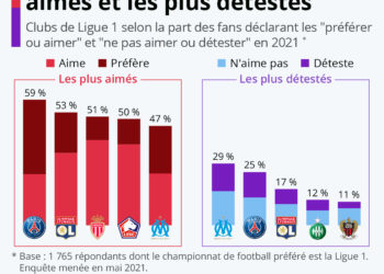 Ligue 1 : les clubs les plus aimés et les plus détestés