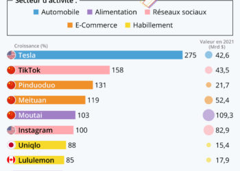 Les marques avec la plus forte croissance en 2021