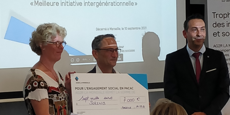 Sorénis distinguée par l’AG2R Paca pour la ‘Meilleure initiative intergénérationnelle’
