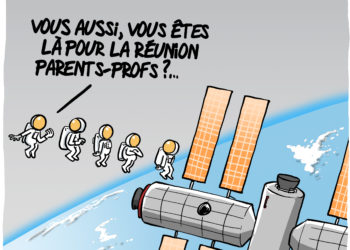 La dictée de Thomas Pesquet vu par Wingz pour l’Echo du Mardi