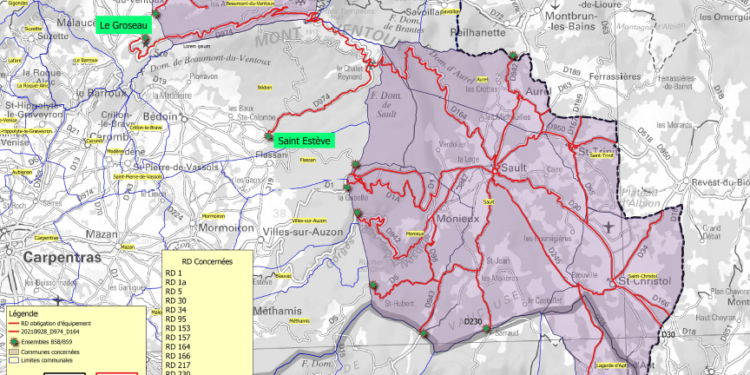 Equipements spéciaux : 9 communes vauclusiennes finalement concernées
