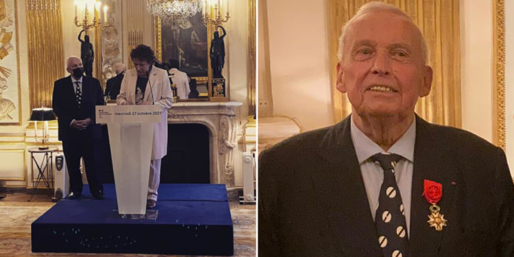 Raymond Duffaut reçoit les insignes d’officier de la Légion d’honneur