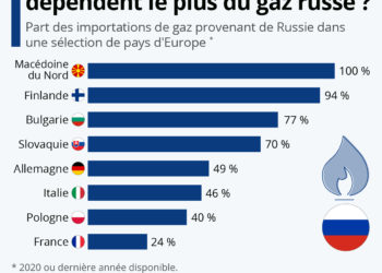 Quels pays européens dépendent le plus du gaz russe ?