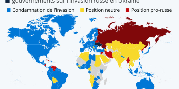 Guerre en Ukraine : les positions internationales à l’égard de la Russie