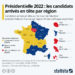 Présidentielle 2022 : les candidats arrivés en tête par région