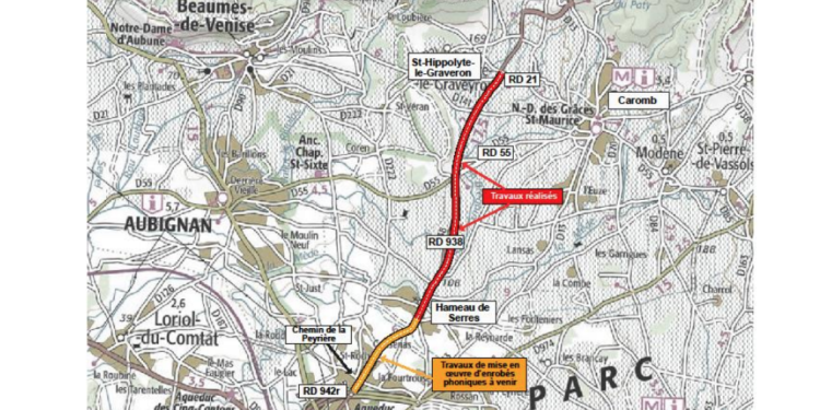 Travaux sur la RD938 : un enrobé pour atténuer le bruit des véhicules