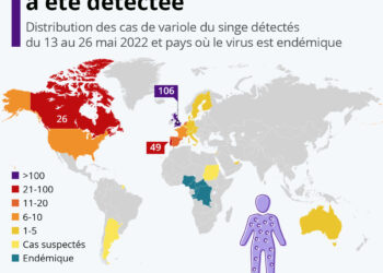 Les pays dans lesquels la variole du singe a été détectée