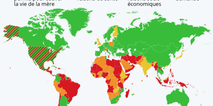 Le droit à l’avortement dans le monde