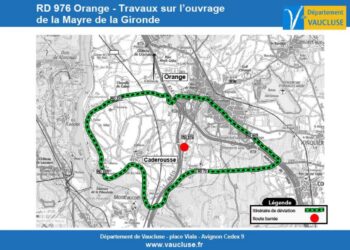 Orange : la circulation modifiée sur la RD976 à partir du lundi 5 septembre