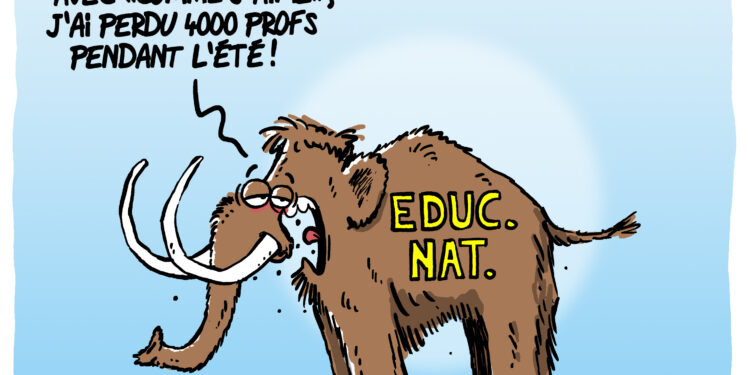 La pénurie d’enseignants vu par Wingz pour l’Echo du Mardi