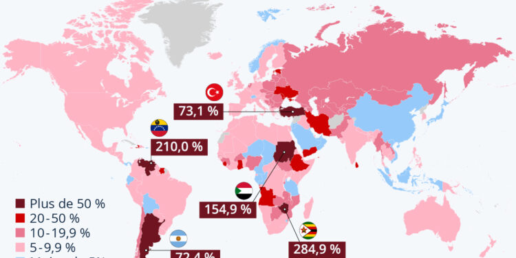 Inflation : quels pays sont les plus touchés en 2022 ?