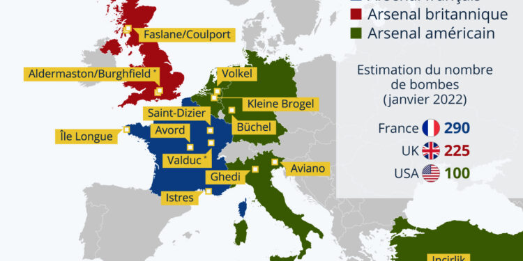Où des armes nucléaires sont-elles stockées en Europe ?