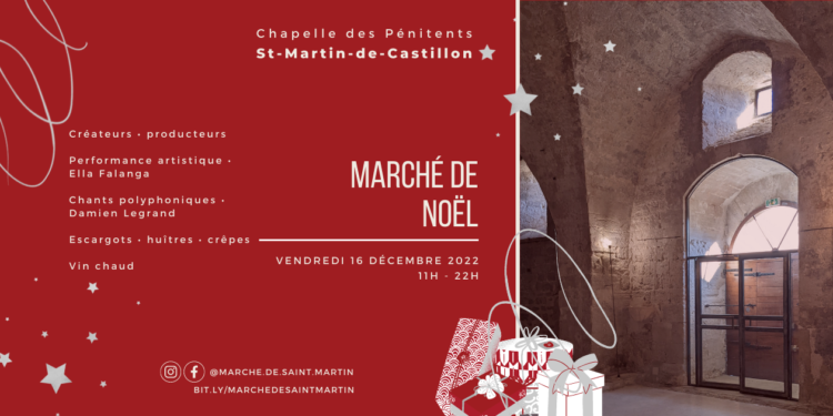 Saint-Martin-de-Castillon : performance artistique au marché de Noël