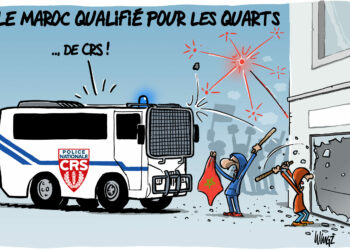 Le Maroc qualifié pour les quarts vu par Wingz pour l’Echo du Mardi