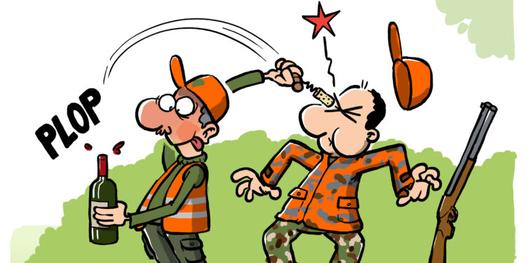 Un accident de chasse vu par Wingz pour l’Echo du Mardi