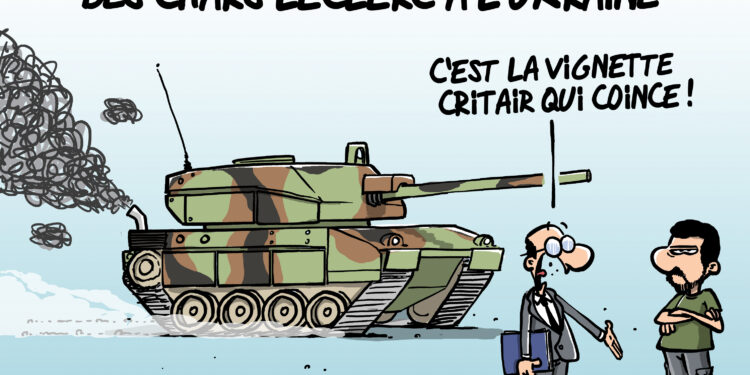 Le char Leclerc en Ukraine vu par Wingz pour l’Echo du Mardi