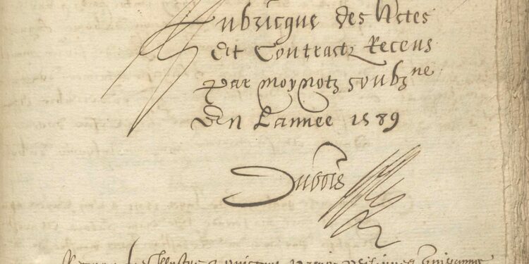 Archives départementales, Au cœur d’une étude notariale orangeoise du 17e siècle