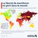 La liberté de manifester en péril dans le monde
