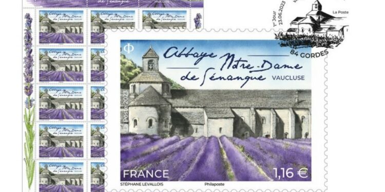 Un timbre-poste à l’effigie de l’Abbaye Notre-Dame-de-Sénanque