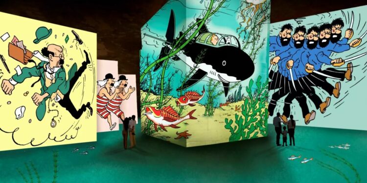 (Vidéo) Tintin : une aventure immersive aux Carrières des Lumières des Baux-de-Provence