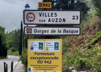 Fermeture des Gorges de la Nesque ce week-end