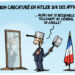 Macron caricaturé en Hitler sur des affiches vu par Wingz pour l’Echo du Mardi