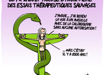 Le professeur Raoult accusé vu par Wingz pour l’Echo du Mardi